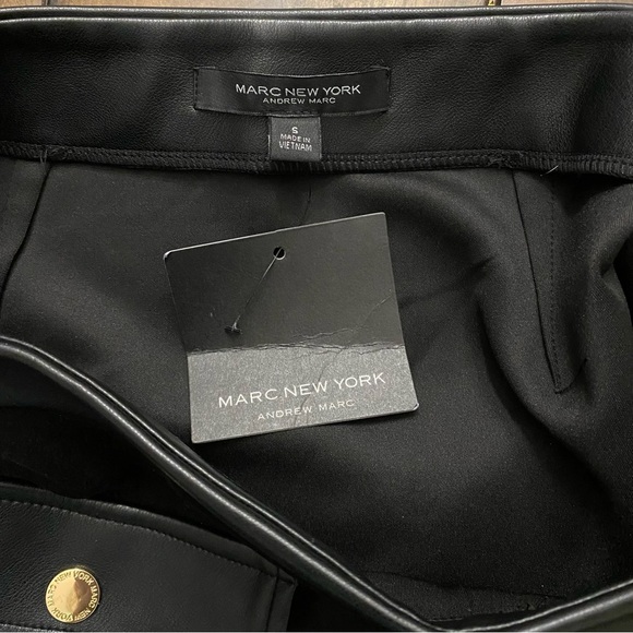 NWT Marc New York Women’s Elegant Small Suede Black Mini Skirt with Gold Accents - Picture 6 of 6